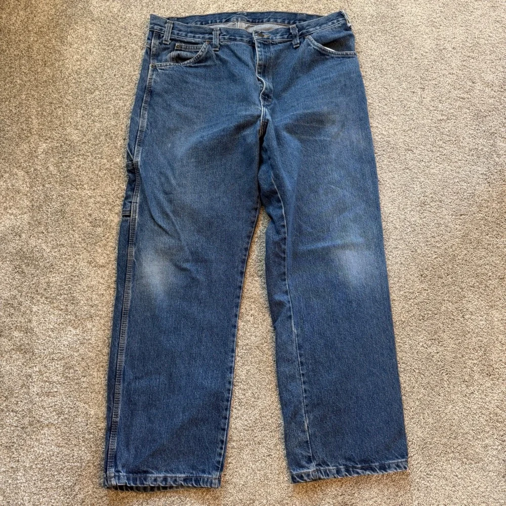 Dickies Mens Carpenter Jeans Blue Denim Relaxed Fit Straight Leg 36x30 Utility